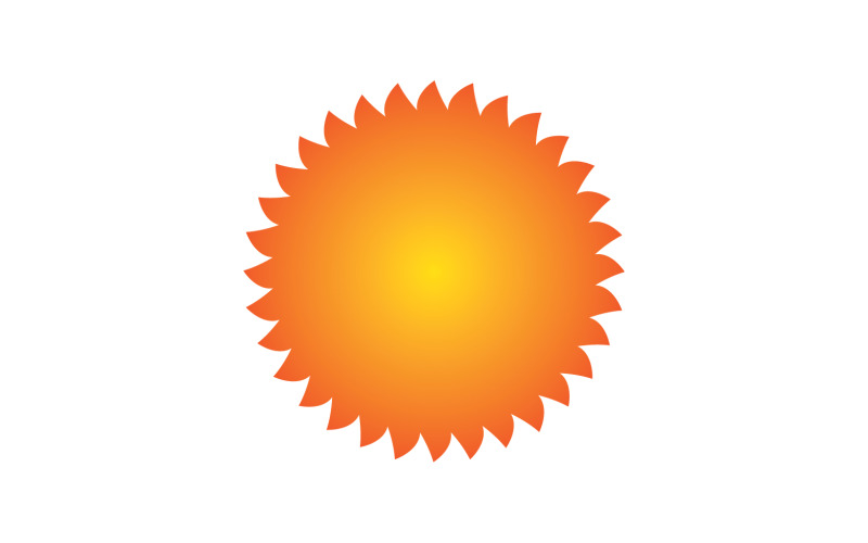 Sonnenlogo und Symbollandschaftsvektor v8