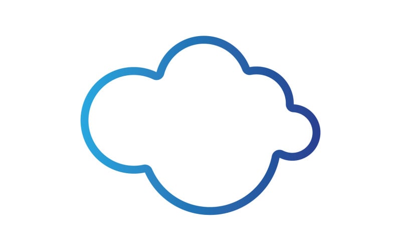 Blauwe wolk pictogram logo decoratie en bedrijfsontwerp v24