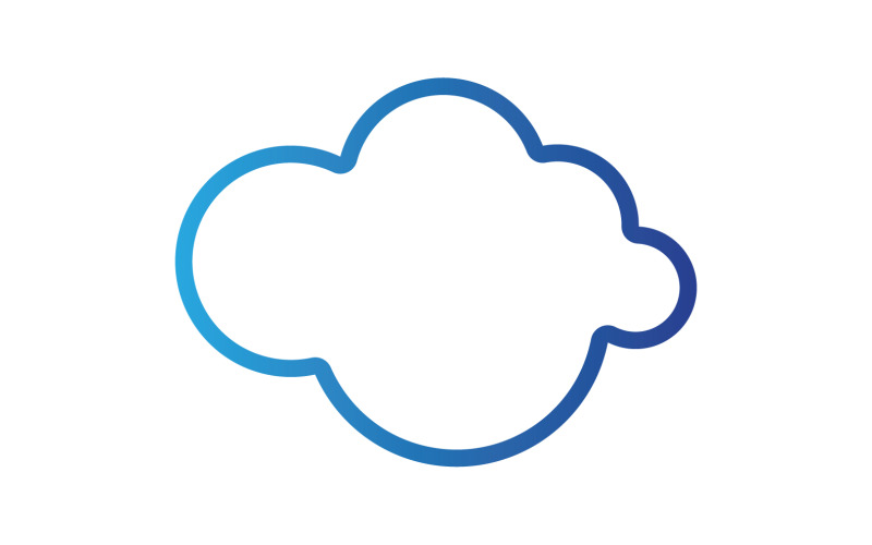 Décoration de logo d'icône de nuage bleu et conception d'entreprise v24
