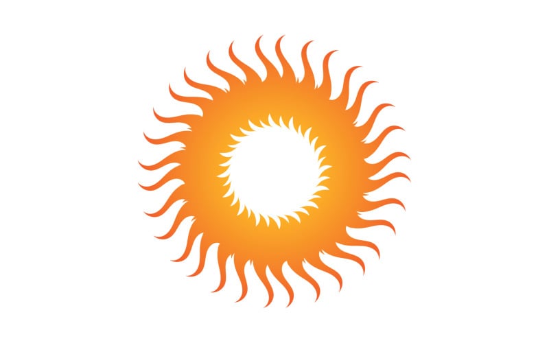 Sun Logo y símbolo paisaje vector v4