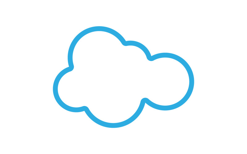 Украшение логотипа синего облака и дизайн компании v41