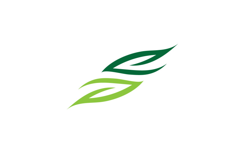 Eco leaf green nature tree element logo vector v5
