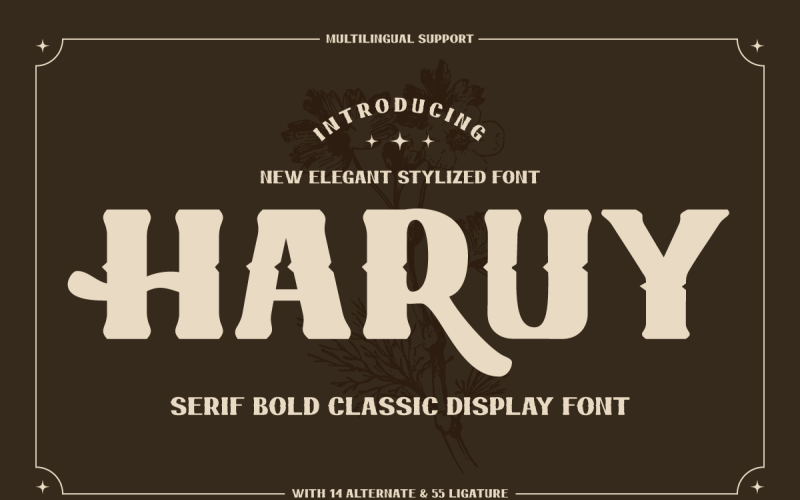 Haruy - Serif Bold Classic Display Шрифт