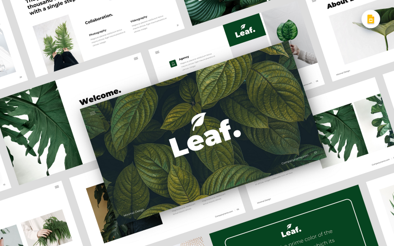 List – Minimal Green Business Šablona prezentace Google