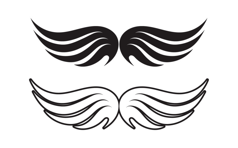 Vleugel vogel valk engel vector ontwerp voor logo v18