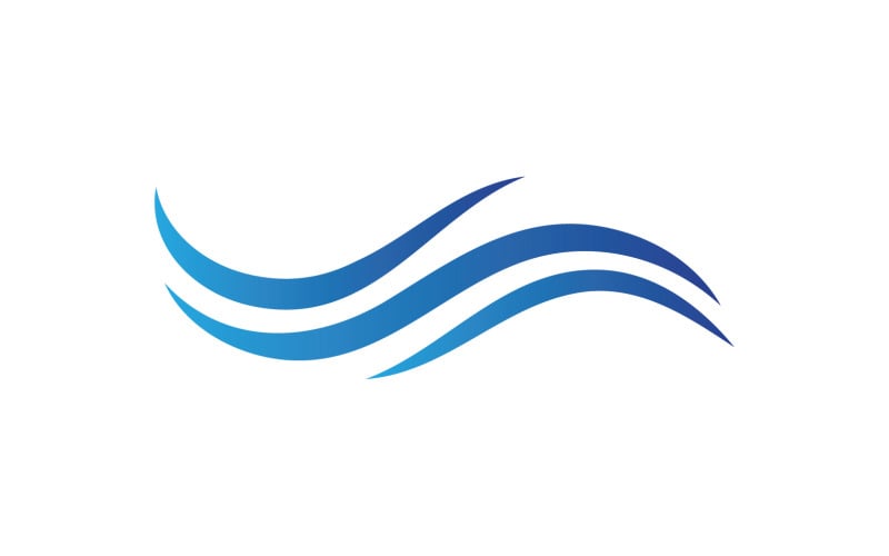 Water wave beach blue water logo vector v4 - TemplateMonster