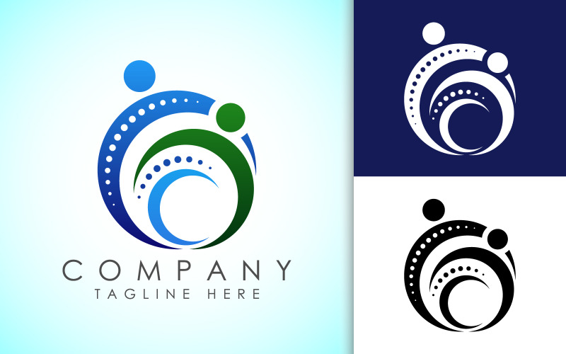 Creatief Medisch Chiropractie Concept Logo2