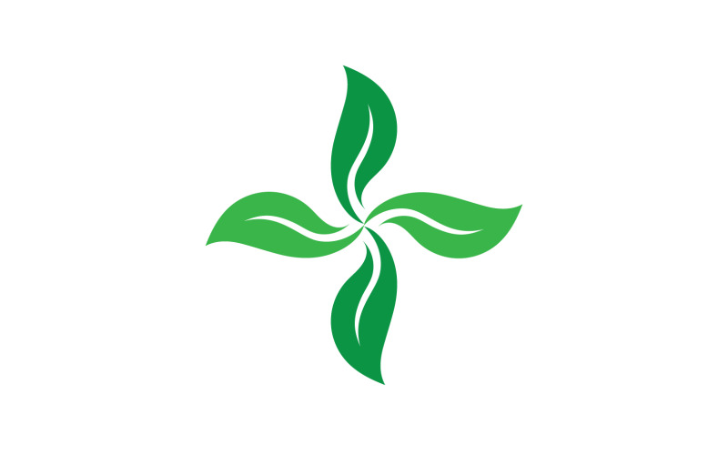 Eco löv grön natur träd element logotyp vektor v16