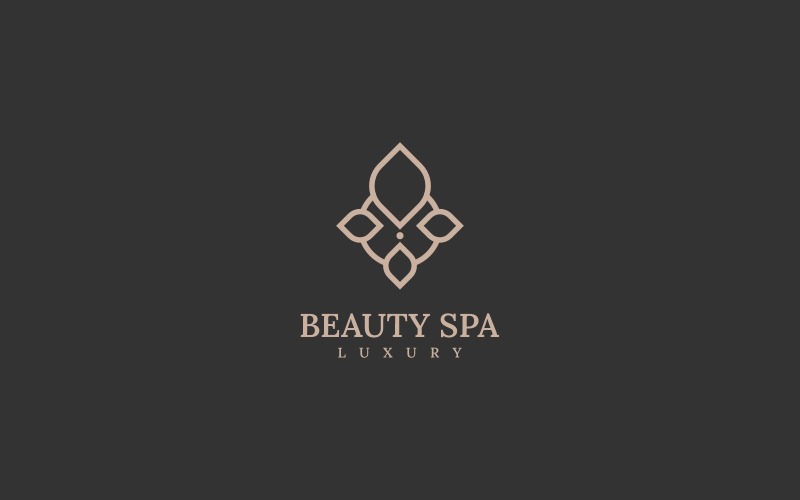Estilo de logotipo de arte de linha de spa de beleza 2