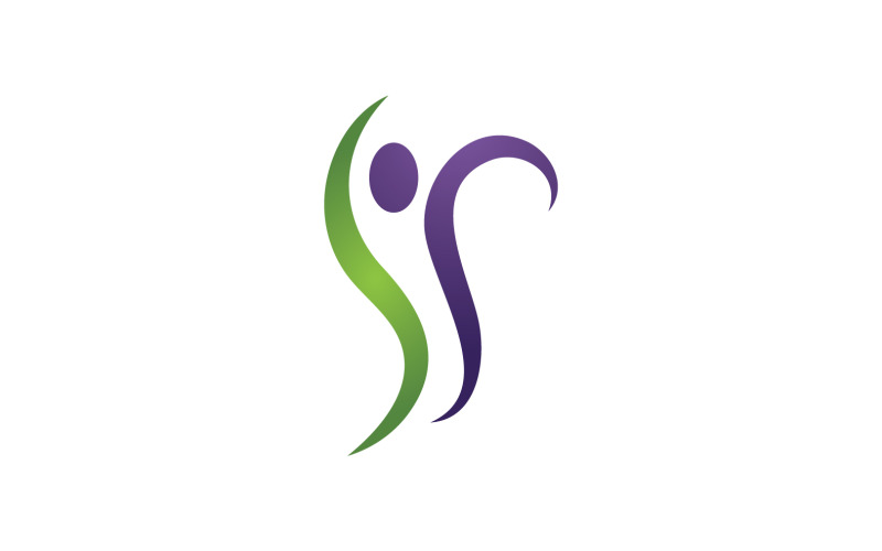Menschliches Zeichen Gesundheit Leben Menschen Logo v3