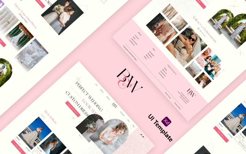 Modello interfaccia utente ABBIGLIAMENTO SPOSA - Interfaccia utente Adobe XD