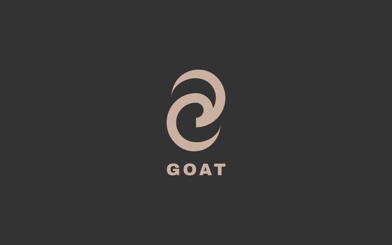 Стиль логотипа Goat Line Art 6