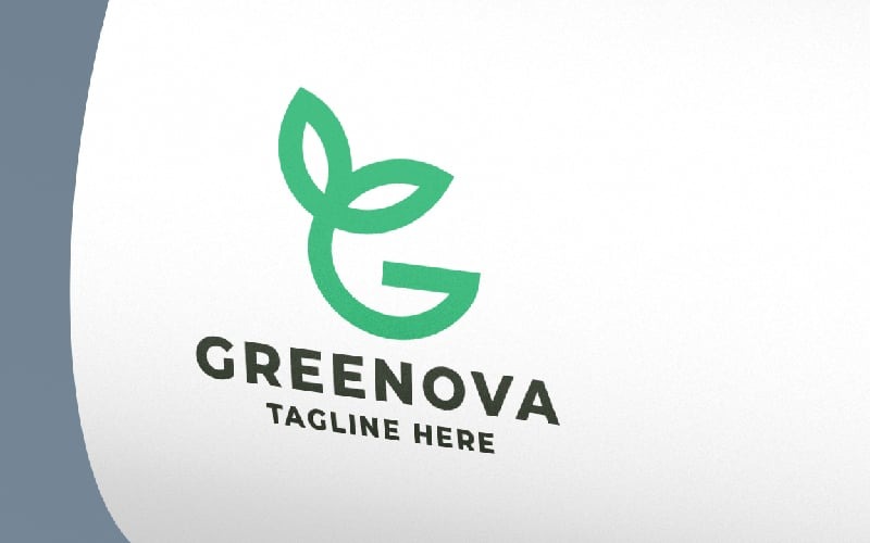 Greenova bokstaven G Pro logotyp mall