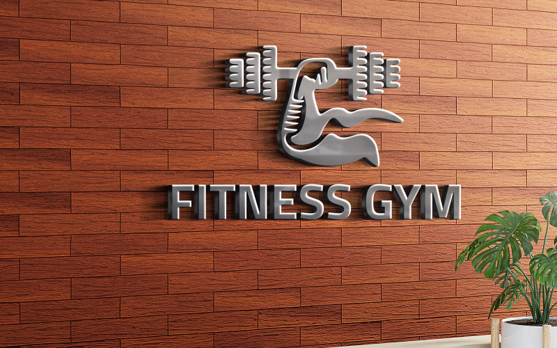 Modelo de logotipo de academia de ginástica