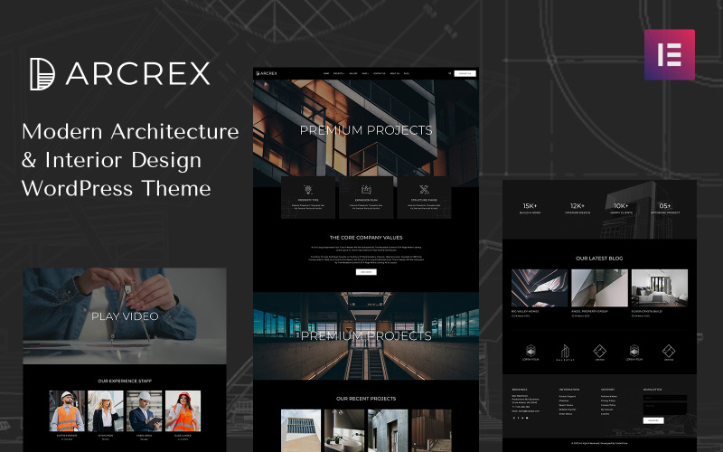 Arcrex építészeti és belsőépítészeti WordPress téma