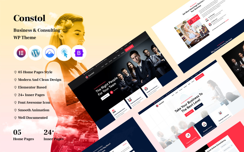 Constol – Többcélú üzleti tanácsadás WordPress téma