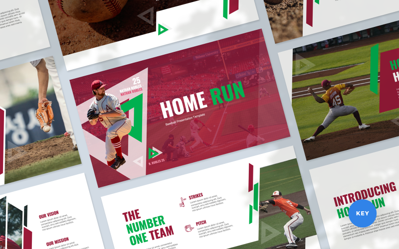 Home Run - Keynote-sjabloon voor honkbalpresentatie