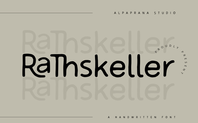 Rathskeller - handgeschreven lettertype