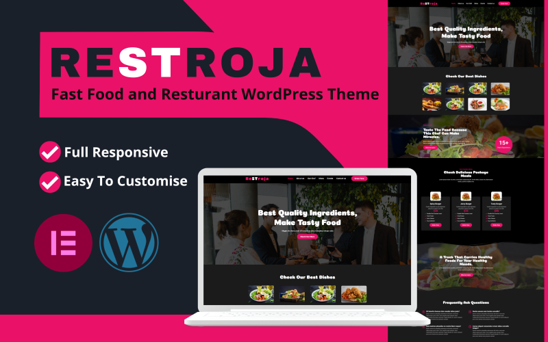 Restroja Fast Food és Resturant Teljesen érzékeny Wordpress téma