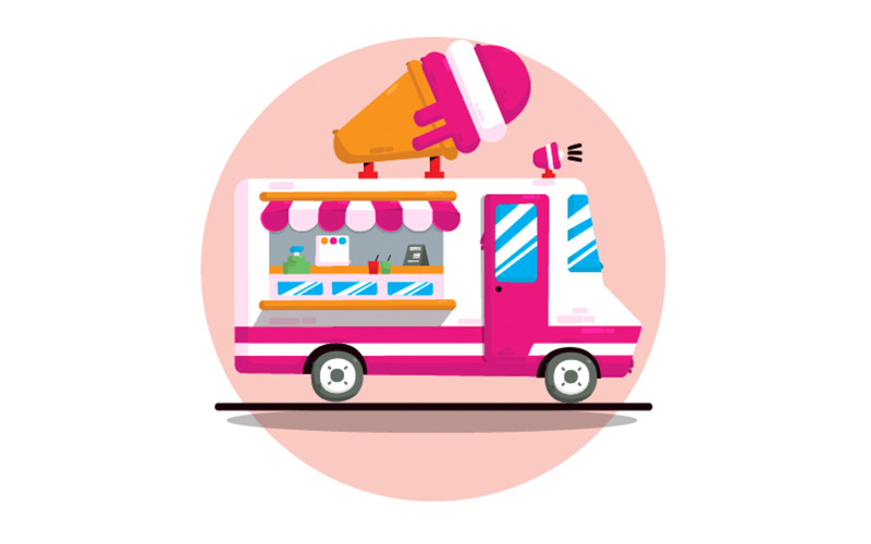 IJs Truck Cartoon afbeelding