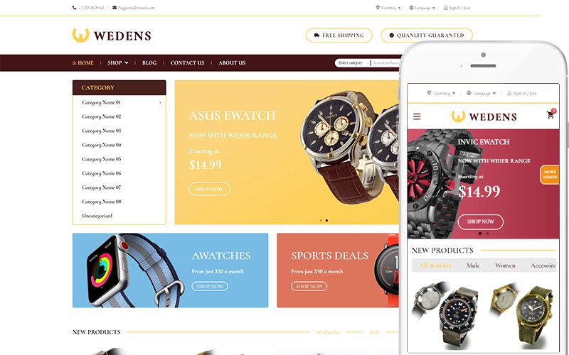 Wedens - Tema İzle WooCommerce Teması