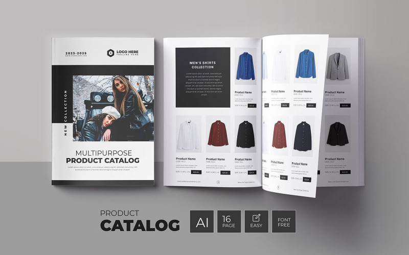 Katalog odzieży odzieżowej lub katalog produktów modowych