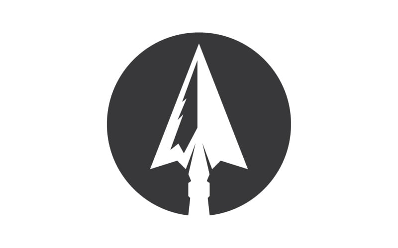 Logo de lance pour le vecteur de conception de conception d'élément v19