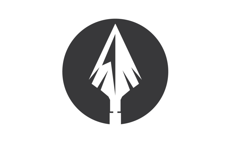 Logo de lance pour le vecteur de conception de conception d'élément v20