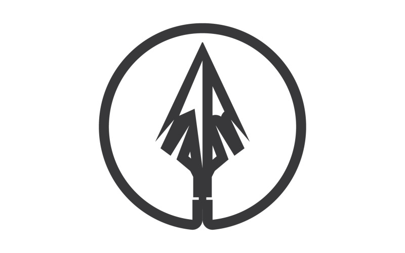 Logo de lance pour le vecteur de conception de conception d'élément v32