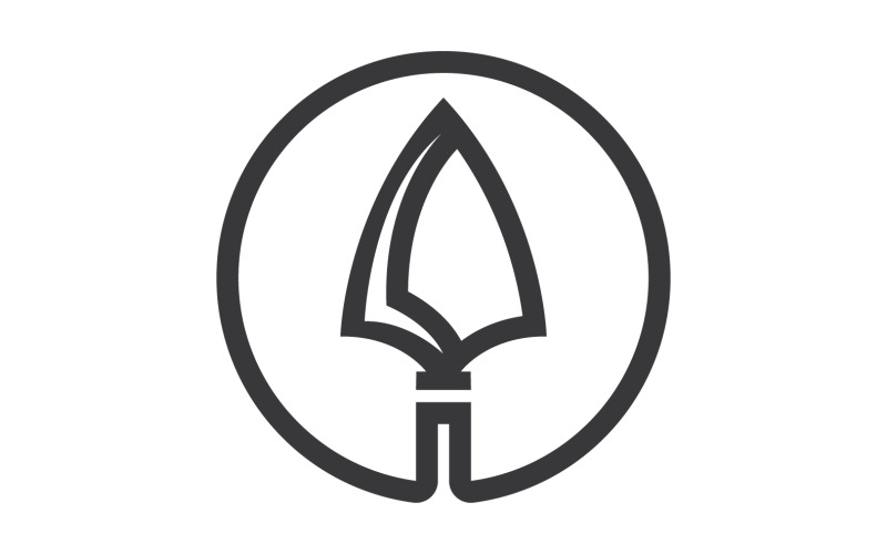 Logo de lance pour le vecteur de conception de conception d'élément v34