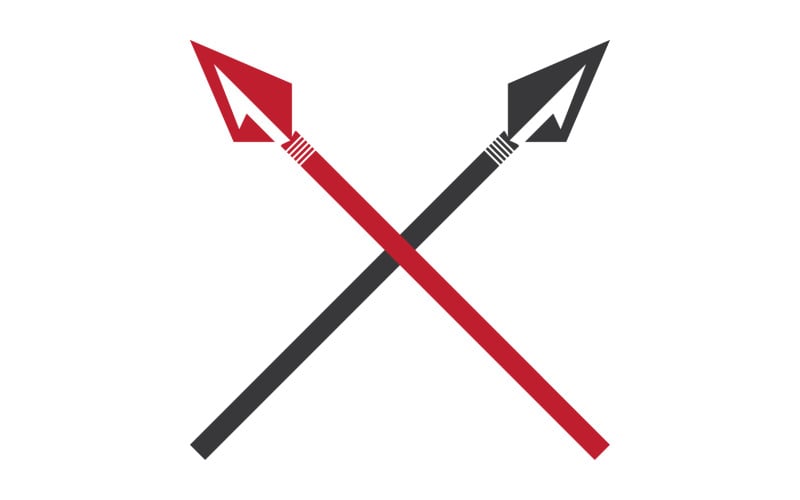 Logo de lance pour le vecteur de conception de conception d'élément v37