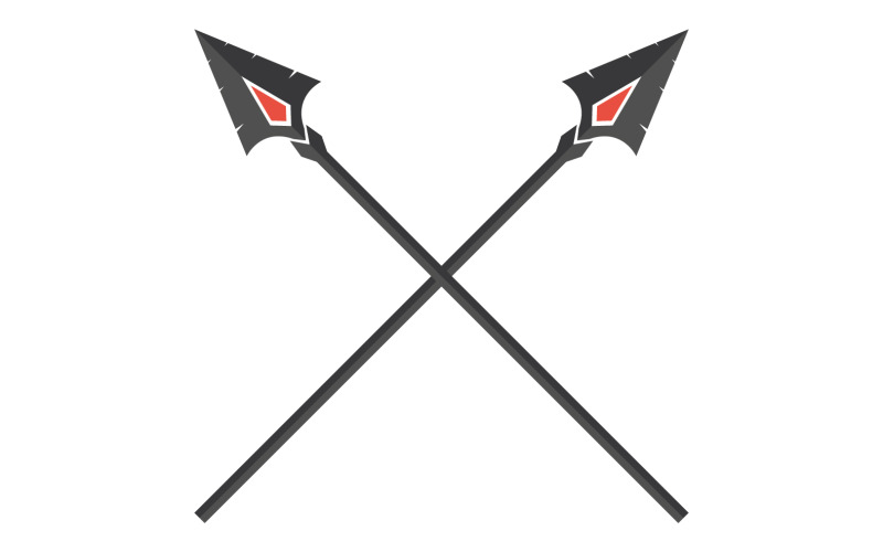 Logo Spear per elemento design design vector v46