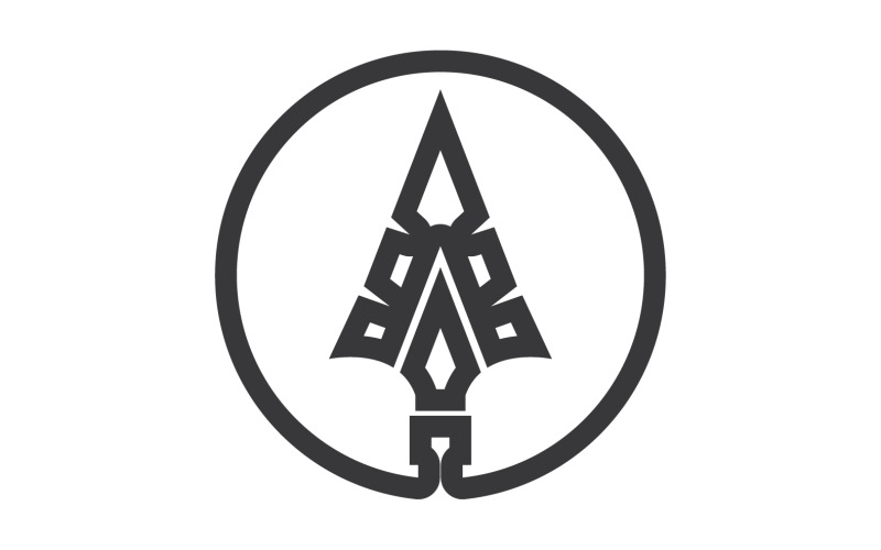 Logo włóczni dla wektora projektowania elementów v21