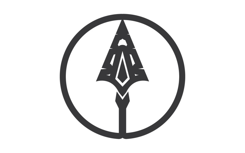 Logo włóczni dla wektora projektowania elementów v22