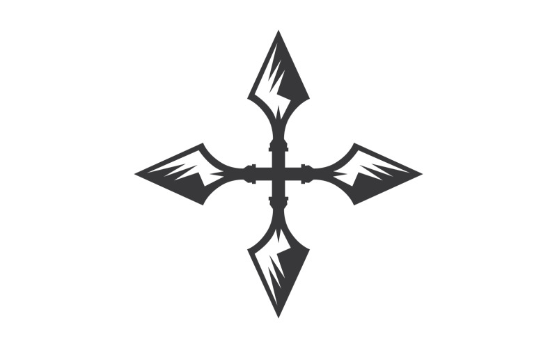 Spear logotyp för element design design vektor v54