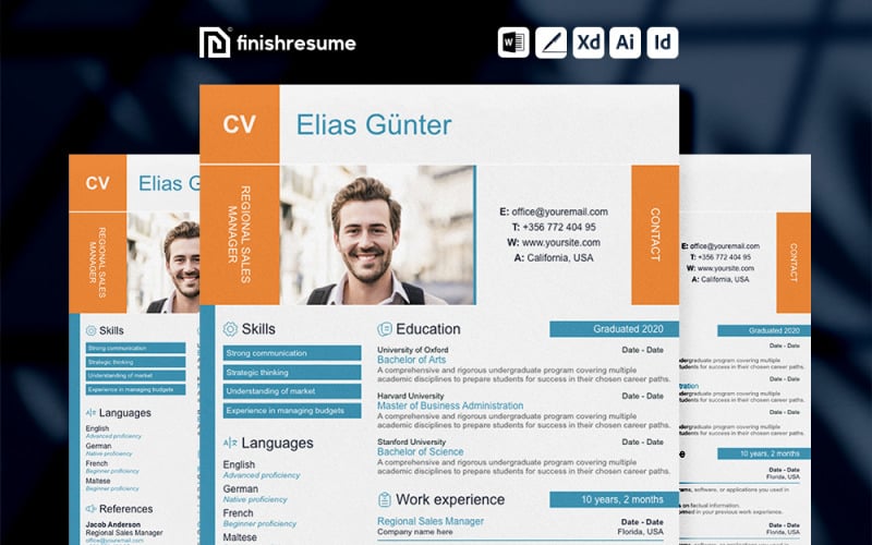 Szablon CV regionalnego kierownika sprzedaży | Zakończ CV
