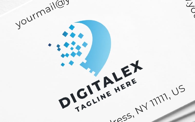 Digitalex 字母 D Pro 标志模板