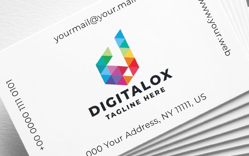 Digitalox Letter D Pro-logo sjabloon