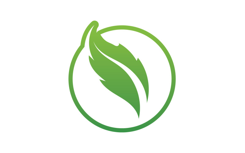 Eco feuille verte nature arbre élément logo vecteur v37