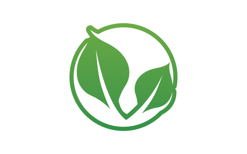 Eco hoja verde naturaleza árbol elemento logo vector v50