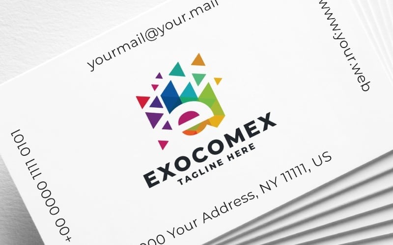 Exocomex Letter E Pro Szablon Logo