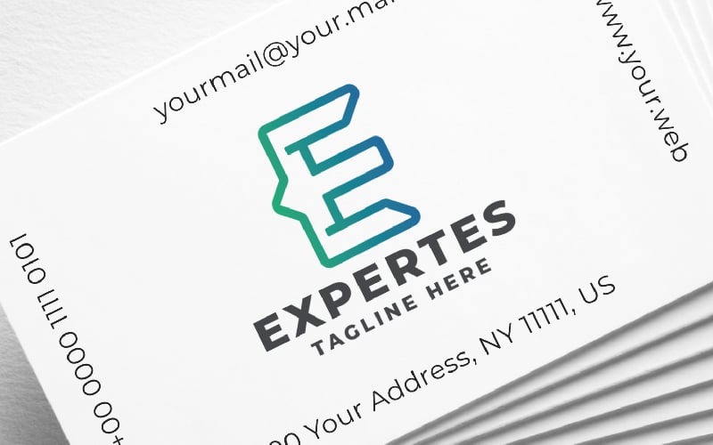 Expertes Letter E Pro logotypmall