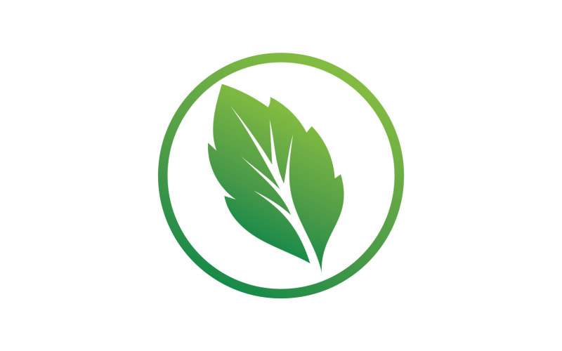 Öko-Blattgrün-Naturbaumelement-Logovektor v48