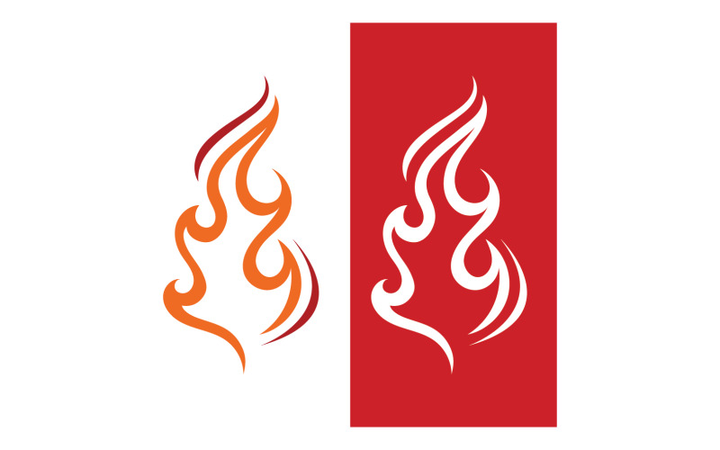 Empresa de logotipo de design de vetor de queima de chama de fogo v10