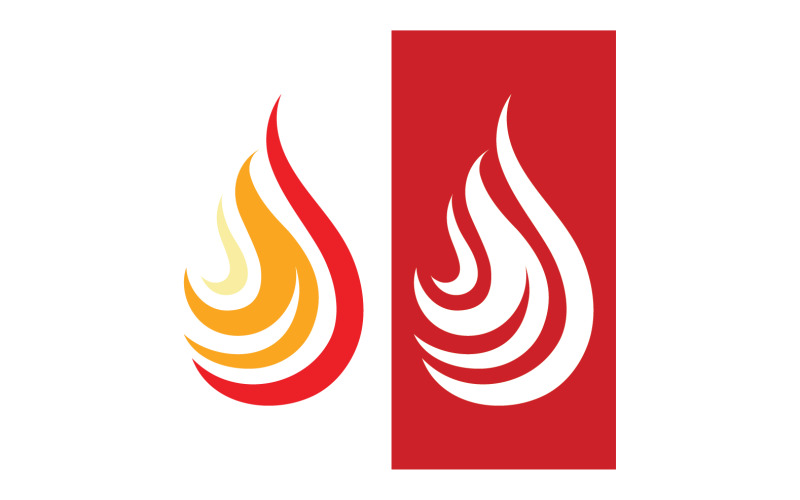 Empresa de logotipo de design de vetor de queima de chama de fogo v2