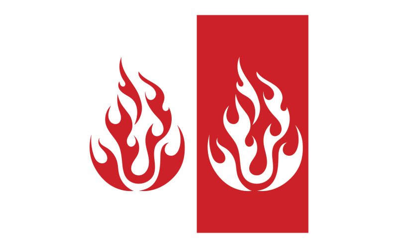 Empresa de logotipo de design de vetor de queima de chama de fogo v5