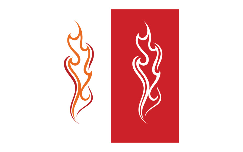 Feu flamme brûler vector design logo entreprise v9