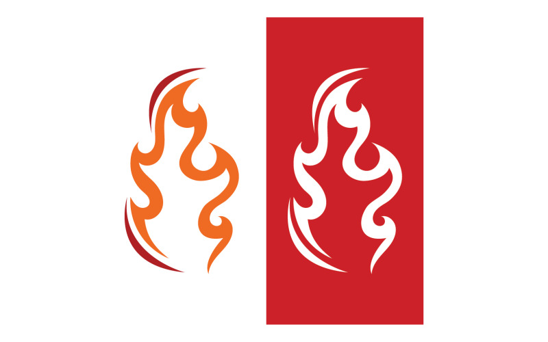 Fiamma fuoco ustione disegno vettoriale logo azienda v11