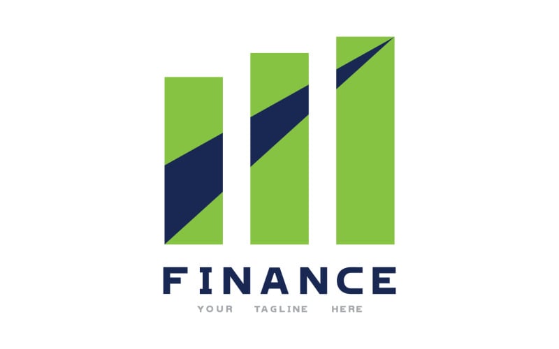 Logo graphique de finance d'entreprise et vecteur de symbole v2