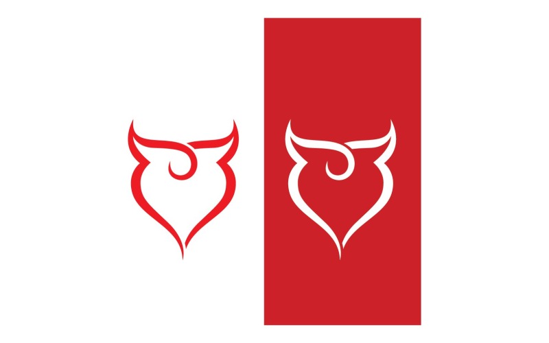 Logo simbolo cuore rosso amore o modello icona v5